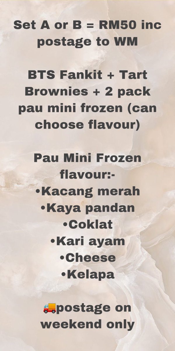 theimanarisyas's tweet photo. #WTS TART BROWNIES+PAU MINI FROZEN+BTS FANKIT

I have been scammed for almost RM20K (chingu's victim).This is the only way to get my money back n refund all my customer.Will really appreciate if you guys can help rt and buy 🤍

•price and details on 1st pic 
•dm if interested🤍 https://t.co/KE4V9d2fZ6