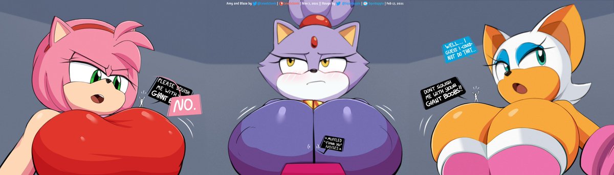 🔞 LewdsSonk 🔞 (@lewdssonk) on Twitter photo A bit of an addition to a Rouge image that <a href="/Squidapple/">Squidapple🔞🍔🍟</a> had done a while ago that I really liked, and I just wanted to quickly add some of my other favorite Sonic gals to the scenario too! A bit of an addition to a Rouge image that <a href="/Squidapple/">Squidapple🔞🍔🍟</a> had done a while ago that I really liked, and I just wanted to quickly add some of my other favorite Sonic gals to the scenario too!