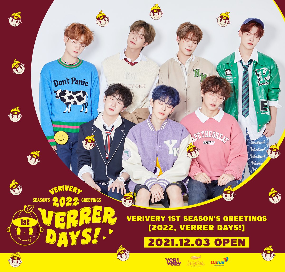 playjellyfish's tweet photo. VERIVERY 1st SEASON'S GREETINGS 
[2022, VERRER DAYS!] 
🎁COMING SOON TEASER🎉
-
▶ PRE-ORDER SALES OPEN : 2021.12.03. 4PM (KST)
▶ SALES SITE : COMING SOON
-
#베리베리 #VERIVERY #VRVR #VERRER
#VERRER_DAYS #플레이젤리 #PLAYJELLY
#젤리피쉬엔터테인먼트 #JELLYFISHENTERTAINMENT https://t.co/WkhmFuMDp9