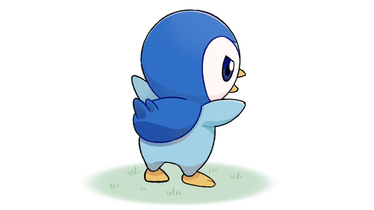 piplup no humans solo pokemon (creature) blue eyes standing white background toes  illustration images