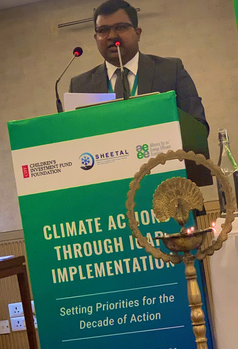 shikha_bhasin's tweet photo. @ARIJIT_BEE highlighting the criticality of @beeindiadigital in implementing the @OMoefcc’s #India #cooling action plan in limiting energy demand. Standard development and implementation is key to #climate actions to #CoolitDown https://t.co/V0Y2Jrg7FA