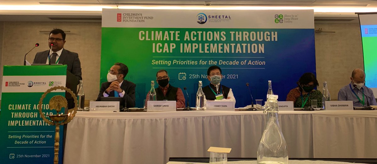 shikha_bhasin's tweet photo. @ARIJIT_BEE highlighting the criticality of @beeindiadigital in implementing the @OMoefcc’s #India #cooling action plan in limiting energy demand. Standard development and implementation is key to #climate actions to #CoolitDown https://t.co/V0Y2Jrg7FA