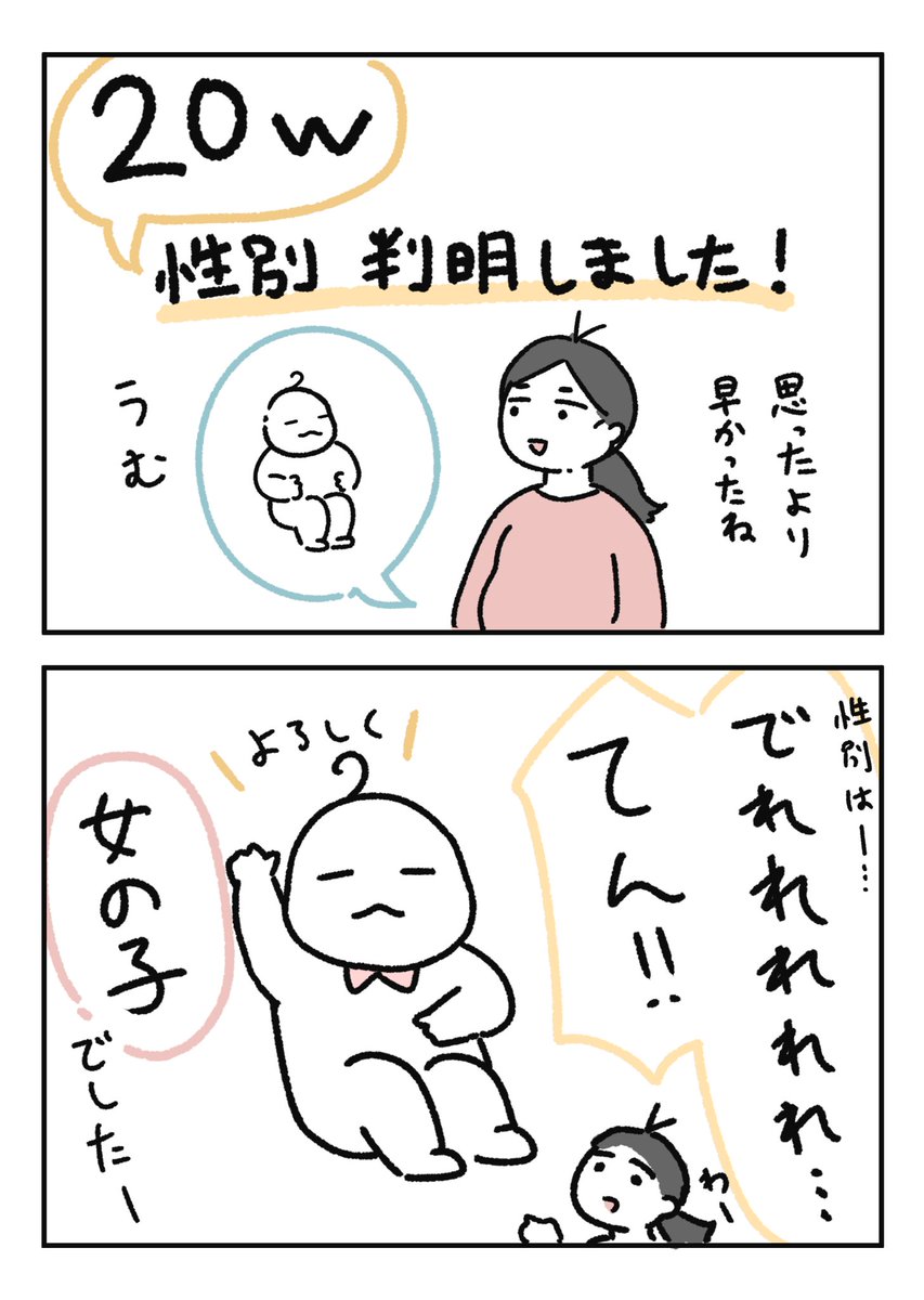 第2子性別わかりました～!
もちろん生まれるまではっきりとは分からないけど、心構えとしてね! 