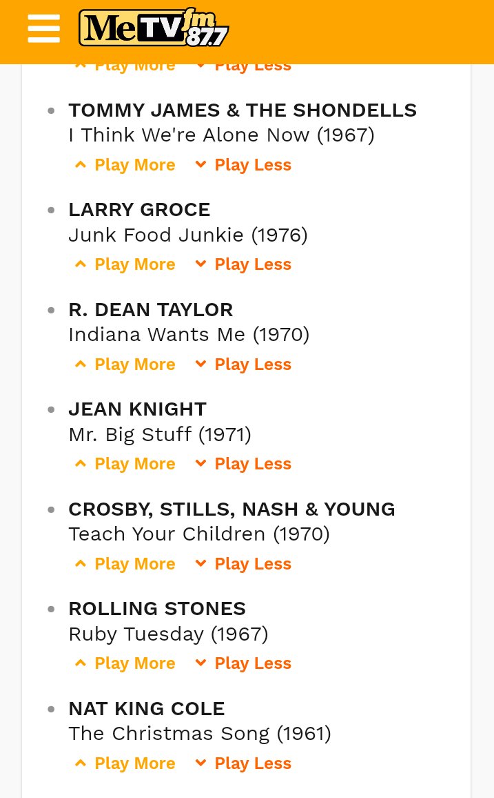 VenusInMomJeans's tweet photo. Heyyy!!! I forgot about this song #JunkFoodJunkie (1976) by #LarryGroce played by 87.7FM @MeTVFM on their annual #Thanksgiving #NoveltySongs #Festival. A #quirky fave. Perpetual products on the market: Fritos, Dr. Pepper, Pringles, Ding Dongs, Twinkies, Moon Pie, KFC, Big Mac. https://t.co/kdPSEfwOlt