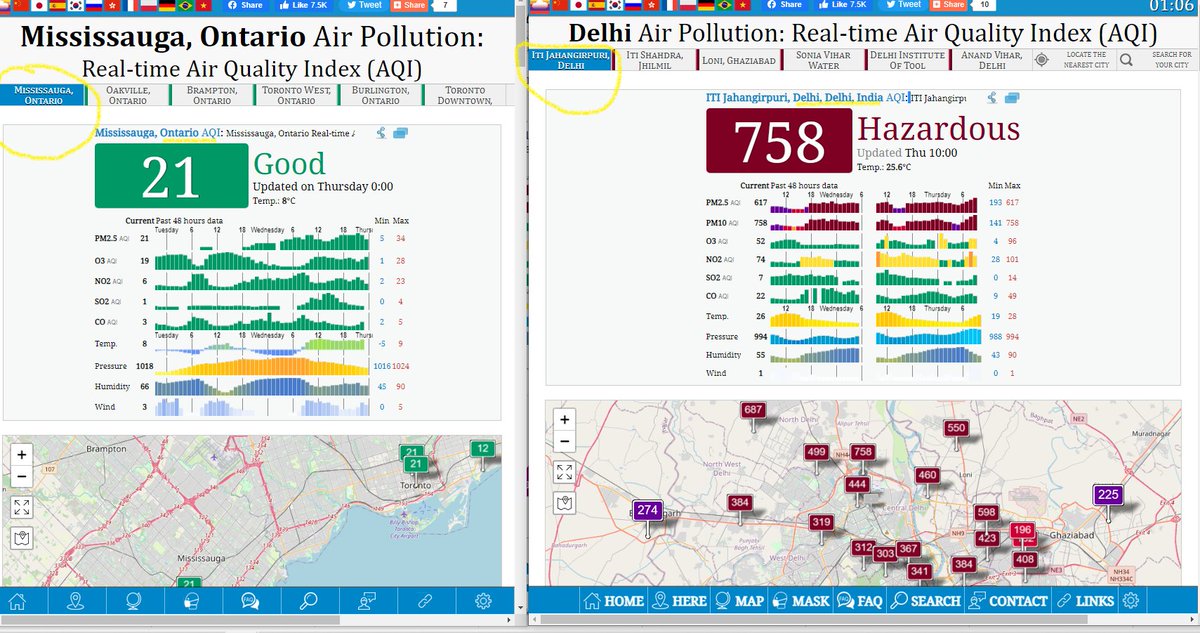 RitikaParasher's tweet photo. Heartbreaking. 

have been listening to stories about pollution. but this google search shocked me. I searched from Kashmir to Kerala &amp; searched all our so-called hill stations where we for detox &amp; no city in India have healthy AQI.  #DelhiAirPollution #ForNature https://t.co/SXAACMka71