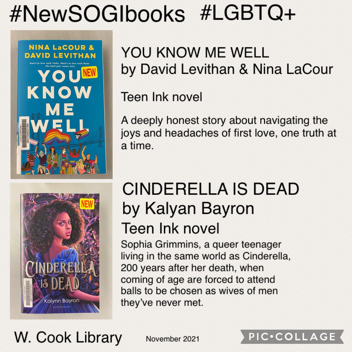 library_cook's tweet image. Hey Cougars @cooksd38 #newbooks shared today at our staff meeting! Now available for check out to all! Spotlight on #Indigenousbooks #nonfictionbooks #lgbtqYAbooks #sogi #diversity #inclusion #sel #happyreading #rtla38 #Cookcares