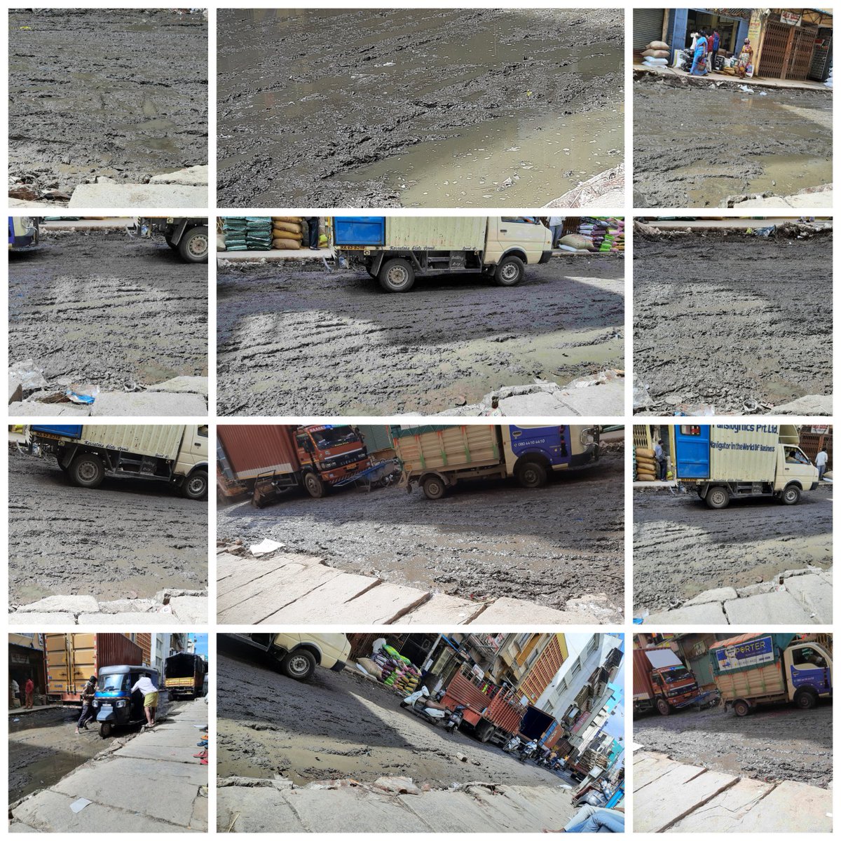 jainnitink's tweet photo. @BBMPCOMM @BBMPAdmn @CMofKarnataka #BBMP #Bengaluru #SwachhaSundaraBengaluru @blrcitytraffic 
A glimpse of Old Tharaghupet Road, Mamulpet. It is not even possible to walk on this road. There is so much of potholes on the road &amp; risky to drive a two wheeler. Kindly look into this. https://t.co/8llY8EedvT
