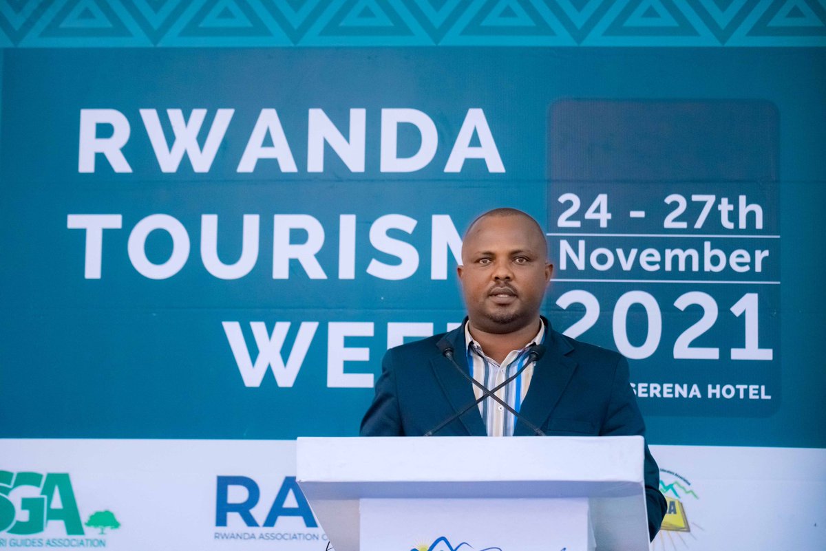 Muzungu4's tweet photo. The Chairman of @TourismChamber thanked @RwandaGov for the great support and incentives towards the tourism sector, to help them recover from the adverse effects of COVID-19. @AimableRutagara also commended the resilience shown by players in the tourism industry. #RTW2021 https://t.co/qpwn77jXAA