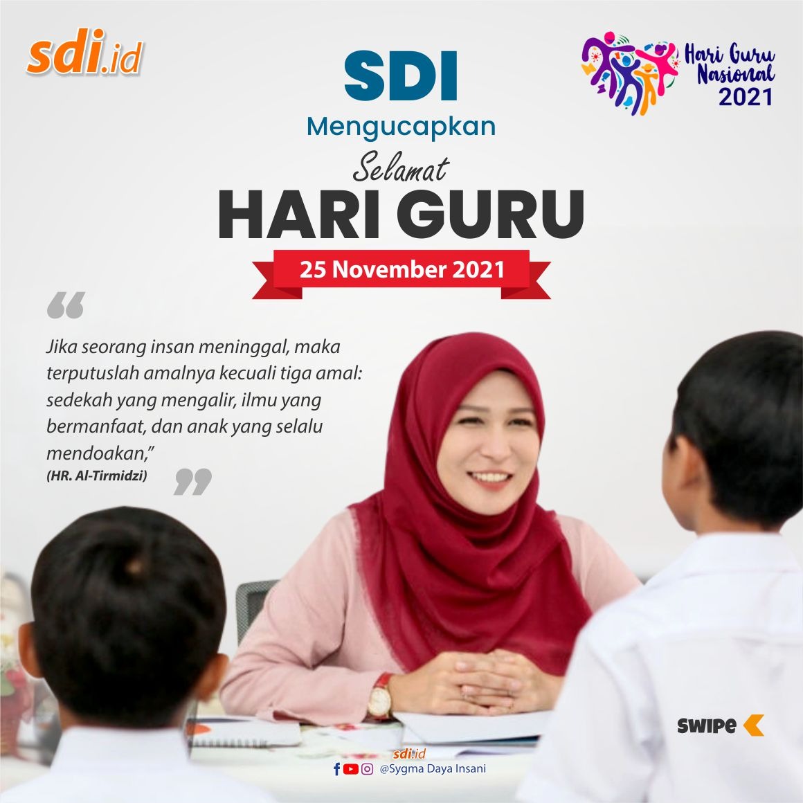 Untuk para guru masa depan, masa kini, dan masa lalu...🌹📚

#hariguru #guru #pgri #jasa #pahlawan #hariguru2021 #1443H #quotesguru #quotes #SDItemandirumah #SDIpedulikeluarga #SDI #SLC #SygmaDayaInsani #islam #boneka #karawang #SmartFamilyHappyFamily #stayhome #dakwahSyariah