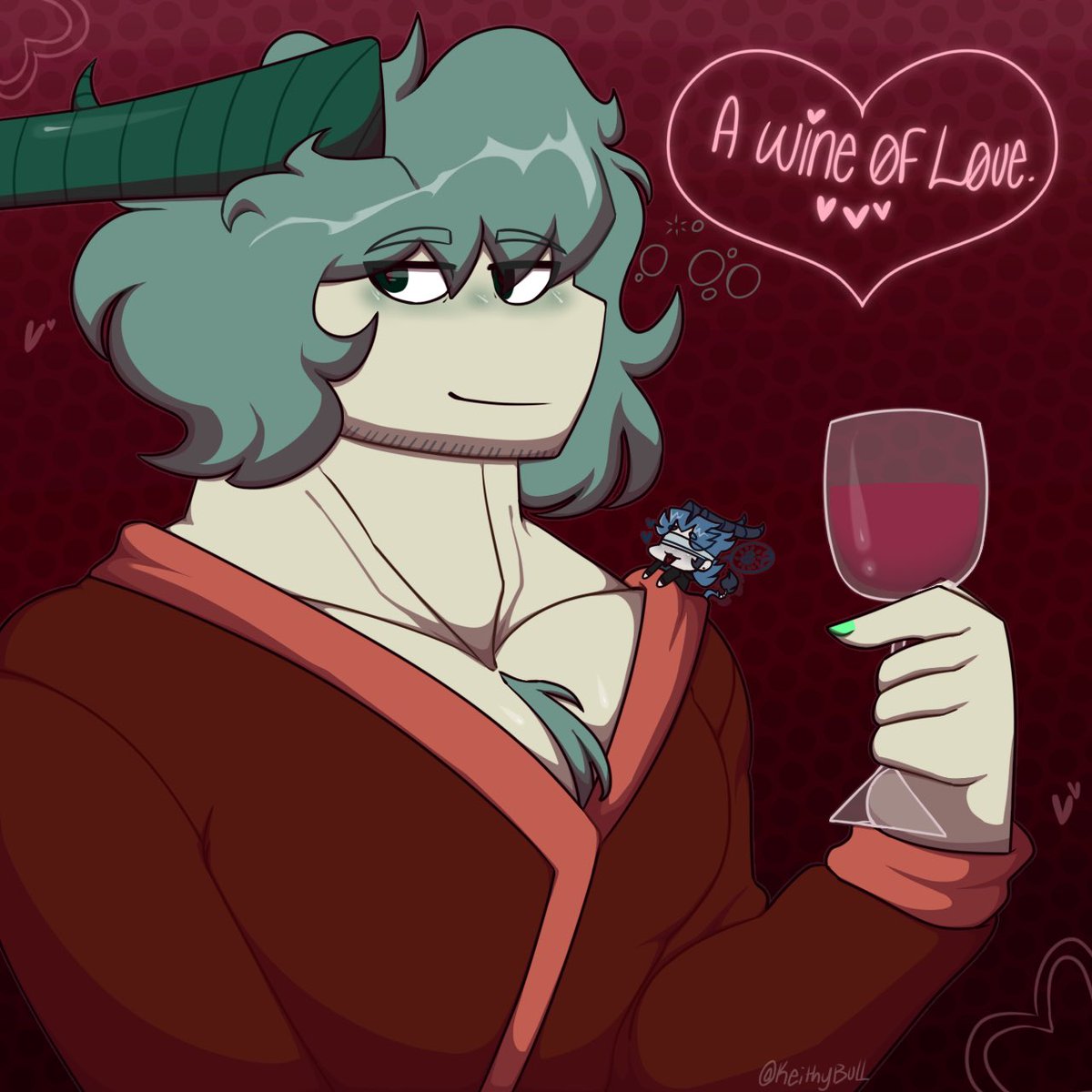 keithybull's tweet photo. Wine love 🍷💚
#fnf #fnfgarcello #fnfchris #hellbentchris #chriscello #art #digitalart #sketch #fanart https://t.co/wxhGLvwUv1