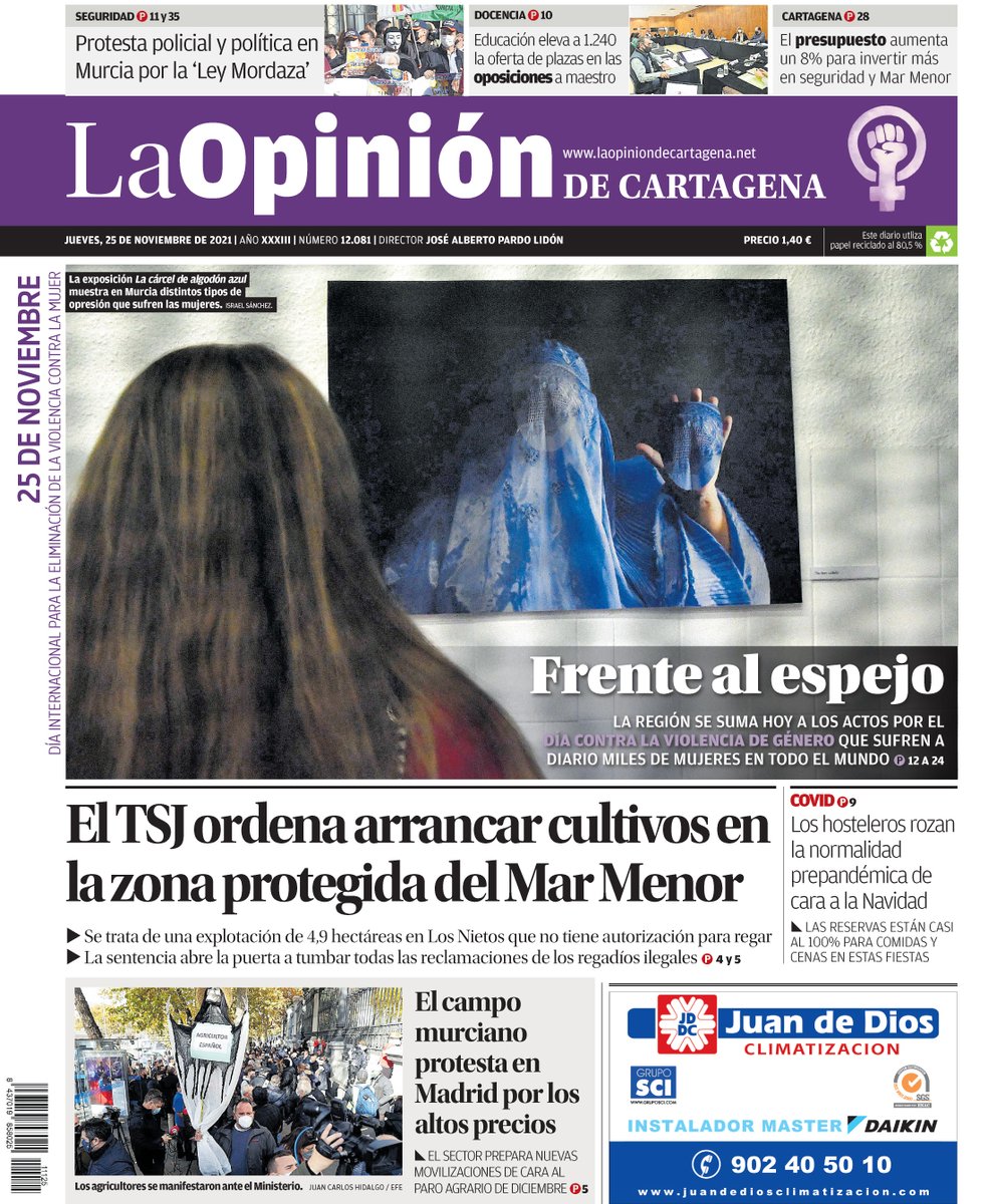 ☕️¡Buenos días! Hoy, #25N, Día Internacional de la Eliminación de la Violencia contra la Mujer, nos teñimos de morado y publicamos un especial sobre la lucha contra la violencia de género. 

Esto y el resto de actualidad, te esperan en el quiosco.