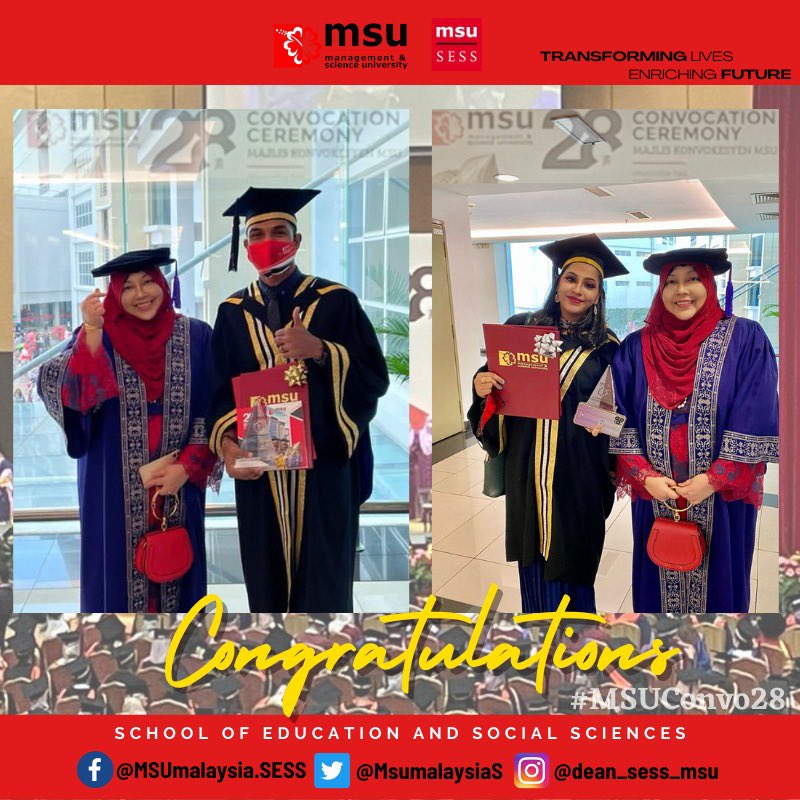 MsumalaysiaS's tweet photo. Heartful congratulations to SESS two award recipients during the 28th MSU Convocation ceremony. Mathavan Thiyagarah (BEPE) received the Mohd Shukri Yajid Outstanding Award &amp; Minisha Rajendran received the BTESL Academic Award. ✨👨🏽‍🎓👩🏼‍🎓

@MSUmalaysia @drnhisham 

#MSUConvo28 https://t.co/oPUwqYFnn3
