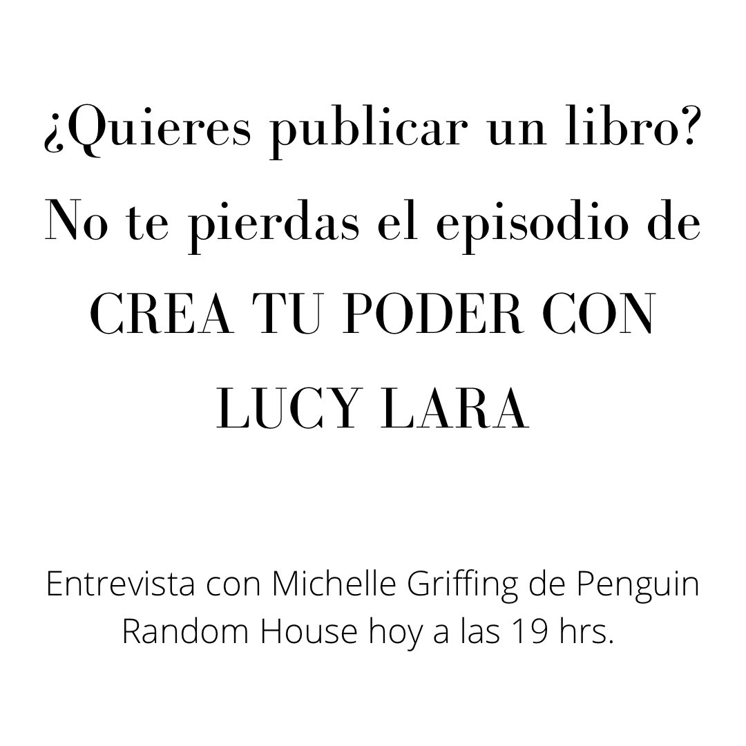 LucyLara_Art's tweet photo. Hoy entrevistaré a @m_griffing , editora en @penguinlibrosmx para que nos lo cuente cómo publicar un libro. Acompáñame a las 19 hrs. por CREA TU PODER CON LUCY LARA, en YouTube.
https://t.co/So3wXlrRdt
@inkentourage
#creatupoderconlucylara #creatupoder #escribeunlibro https://t.co/mvWj1kxK4n