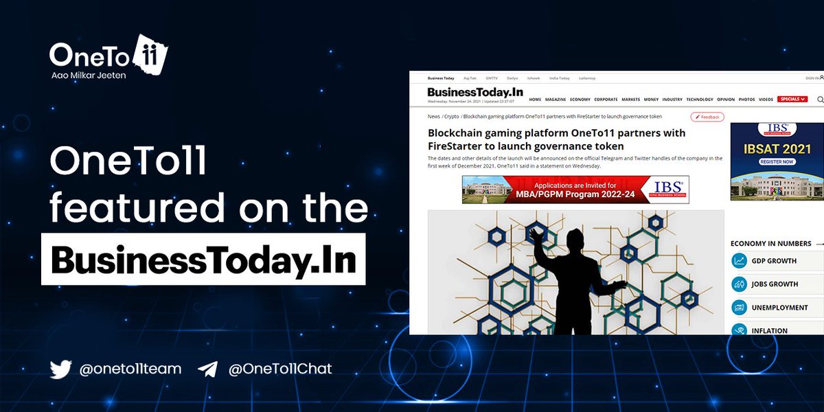 OneTo11 (@oneto11team) on Twitter photo 🔥One of India’s leading business magazines <a href="/businesstoday/">Business Today</a> features Oneto11 in a recent article and talks about the launch of the governance token
🤩As per Indian Readership Survey, Business Today is among Top-10 English magazines in India
🗞️Read more: businesstoday.in/crypto/story/b… 🔥One of India’s leading business magazines <a href="/businesstoday/">Business Today</a> features Oneto11 in a recent article and talks about the launch of the governance token
🤩As per Indian Readership Survey, Business Today is among Top-10 English magazines in India
🗞️Read more: businesstoday.in/crypto/story/b…