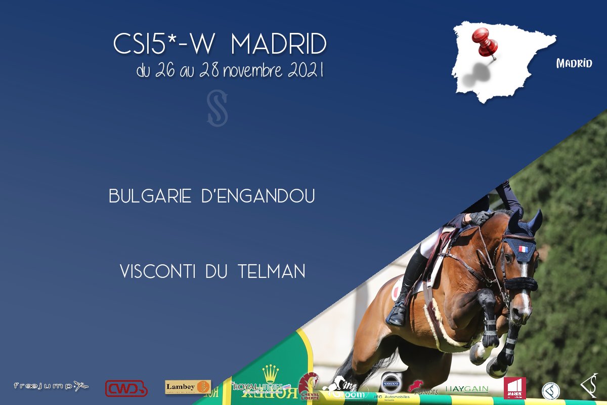L'étape Coupe du Monde de Madrid débutera dès demain ! 🇪🇸🌍

Bulgarie d'Engandou et Visconti du Telman y seront présentes 🐴

Retrouvez les informations sur le site officiel 👉 kevinstaut.com/#ks_actualites

#viscontidutelman #bulgariedengandou #madrid #feiworldcup <a href="/MadridHorseWeek/">Madrid Horse Week</a>
