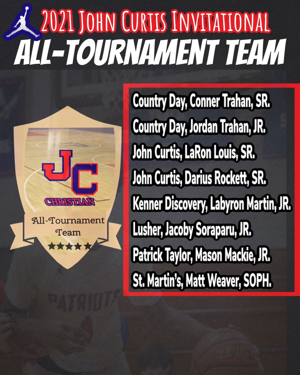 johncurtisboys's tweet photo. BIG Congrats 👏🏾 on making the All-Tournament team.  @Curtis_Patriots @CountryDaybball @_StMAthletics @kdhs @ lusher @ Patrick Taylor https://t.co/gIsofwTXkl