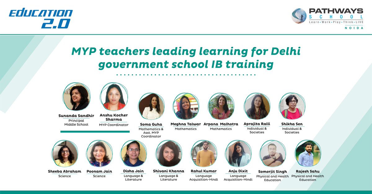 We are proud to share Pathways School Noida organized a training session for the teachers of Delhi Government schools on the IB MYP Curriculum. To learn more, check out this link - bit.ly/3r6Aihl
.
.
.
#PathwaysSchools #Education #Explore #Learn #Work #Play #Think #LIVE