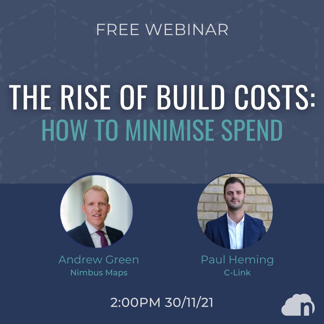 NimbusMaps's tweet photo. Join Andrew Green, Director at Nimbus Maps, and Paul Heming, Co-Founder of C-Link, as they run through the rise in build costs and current trends in the market, what strategies to look out for and how to minimise spend.
Register free: https://t.co/ksiGYBr2uU
#buildcosts https://t.co/baloSwO1tj