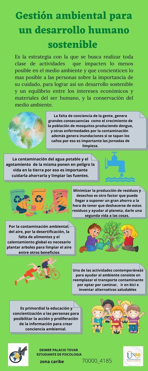 Deimerpalacio1's tweet photo. #SERVICIOSOCIALUNADISTAENCASA a continuación les mostrare una infografía acerca de la Gestión ambiental para un desarrollo humano sostenible.                       @ElOIRdelaRegion https://t.co/mHQh2ny7hb