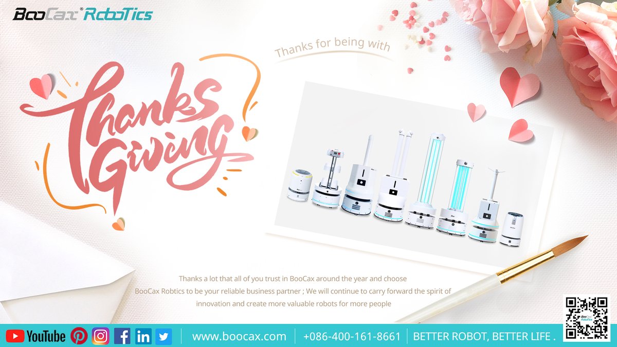 BoocaxRobotics's tweet image. [ Big Sales ] promo from BooCax Robotics is coming after ThanksGiving Day, Don&apos;s Miss It . Whatever, Thankful for the people who didn&apos;t give up on us.  #UVCdisinfectionrobot #IntelligentDisinfectionRobot #autonomousmobilerobots pin.it/4Udclbi via @pinterest