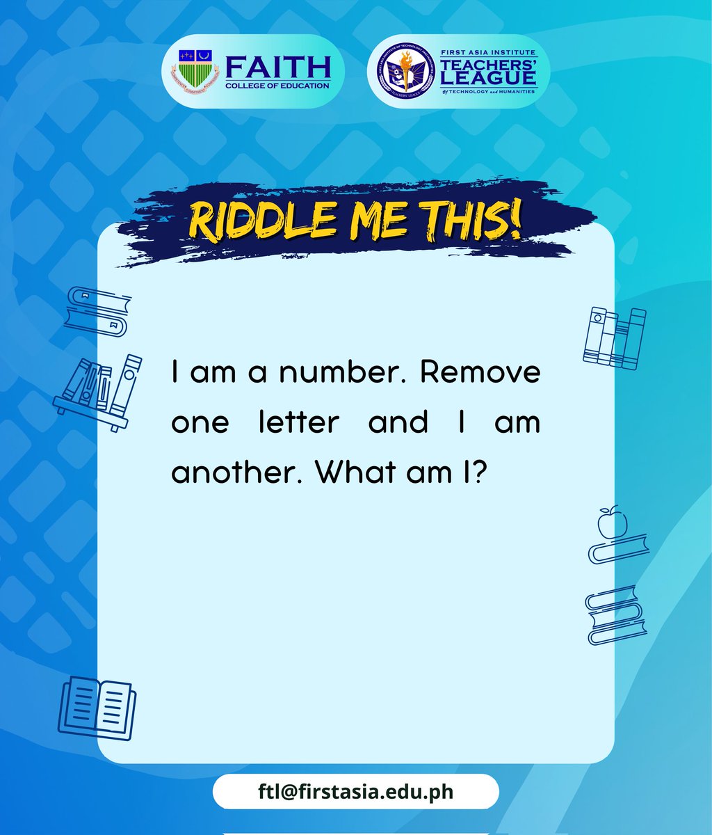 faithtlofficial's tweet photo. Congratulations to our winner of the third riddle!

Tune in for the next riddles to be posted in the following days at 9 a.m., and get a chance to become our daily winner!

Happy National Reading Month! 📚✨

#ReadingMonth2021 #FAITHCoEd https://t.co/Dmx4B9fxRh