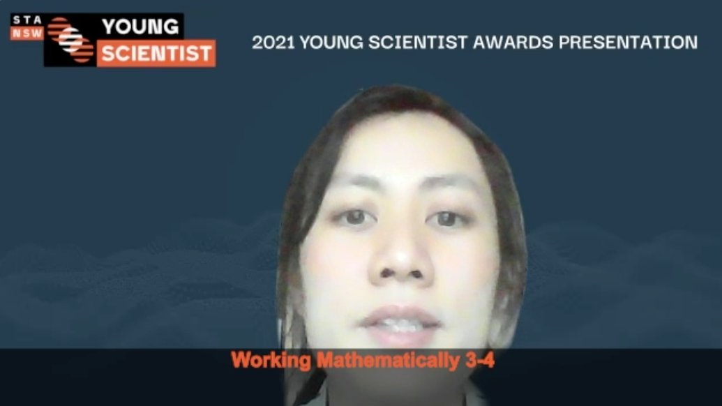 Young Scientist (@stansw_ys) on Twitter photo <a href="/STANSW_YS/">Young Scientist</a> Committee Member Daisy Kong presents the #YSAwards2021 Working Mathematically 3-4 - Congratulations Adrian, Ren and Vrinda <a href="/STANSW_YS/">Young Scientist</a> Committee Member Daisy Kong presents the #YSAwards2021 Working Mathematically 3-4 - Congratulations Adrian, Ren and Vrinda