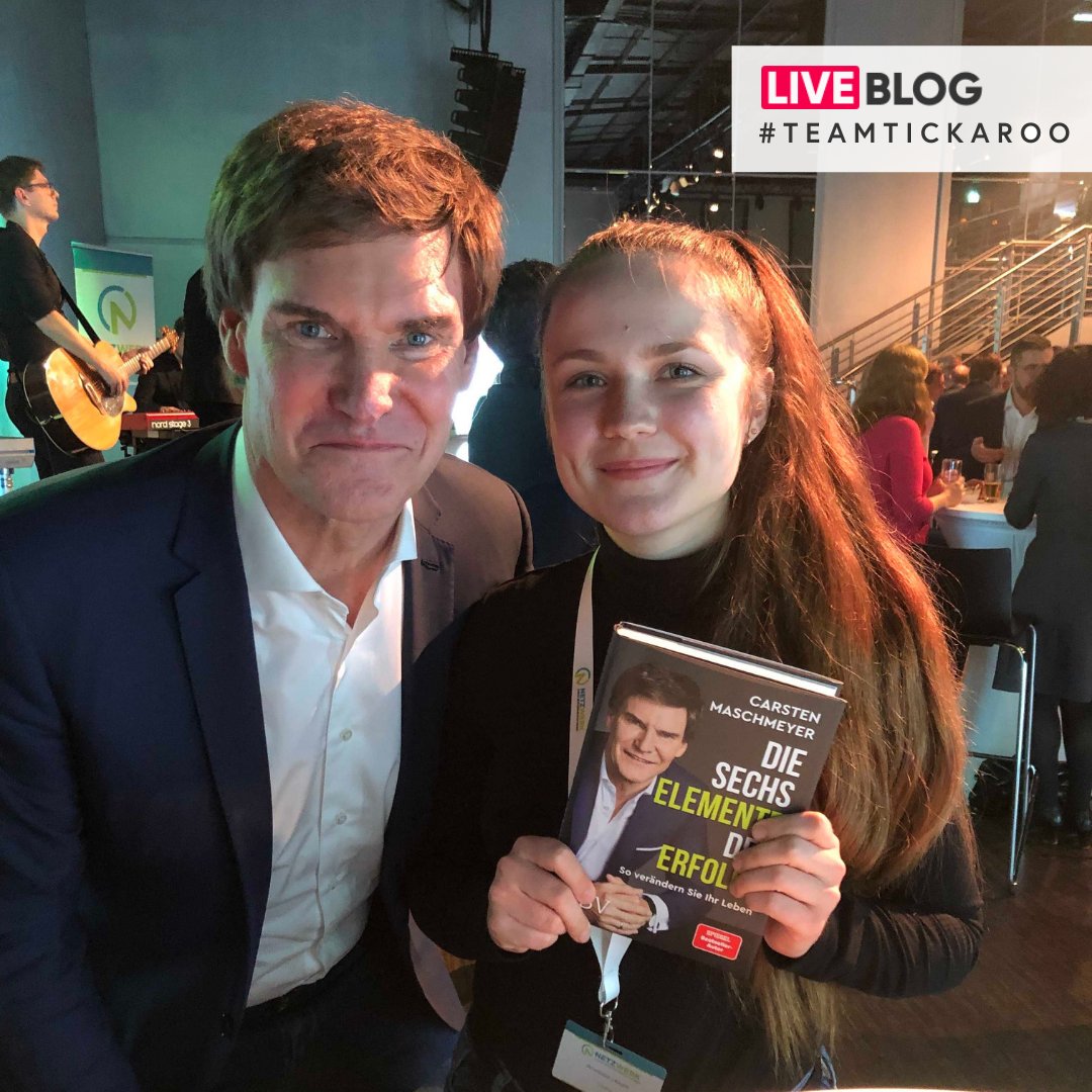 tickaroo's tweet photo. #teamtickaroo
Neben dem Netzwerken, den Vorträgen und Workshops, war auch der Dinner-Talk mit @maschmeyer einer unserer persönlichen Highlights des Events! 🤩
Auch Anastasia, unsere Marketingassistentin, hat sich sehr über das gemeinsame Foto mit Carsten gefreut! 🤗
#njb21 https://t.co/2Wx74GrvHk