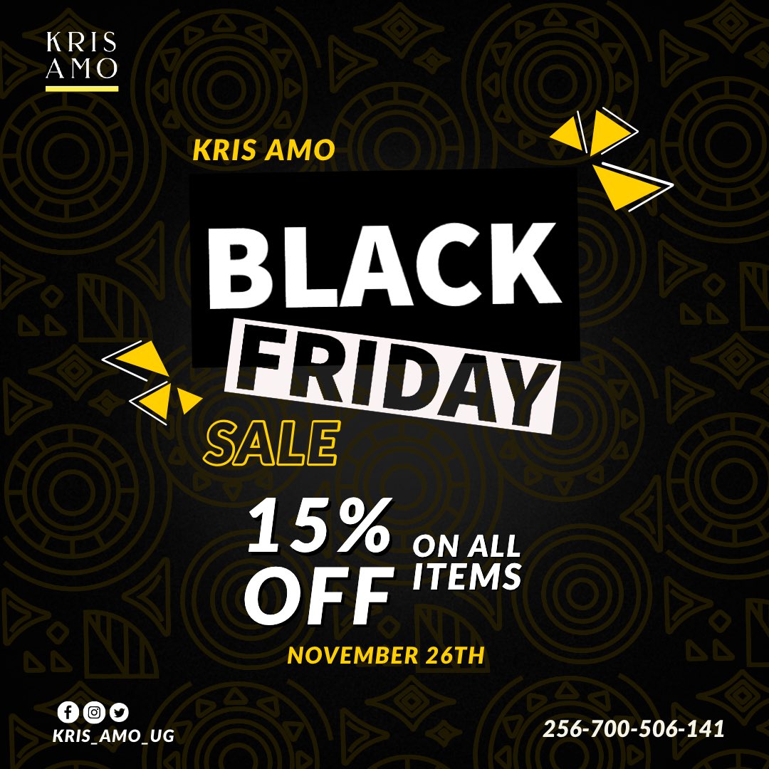kris_amo_ug's tweet photo. “Nothing haunts us like the things we did not buy.” The Kris Amo Black Friday sale is on 🔥 https://t.co/TmFK9nOFVb