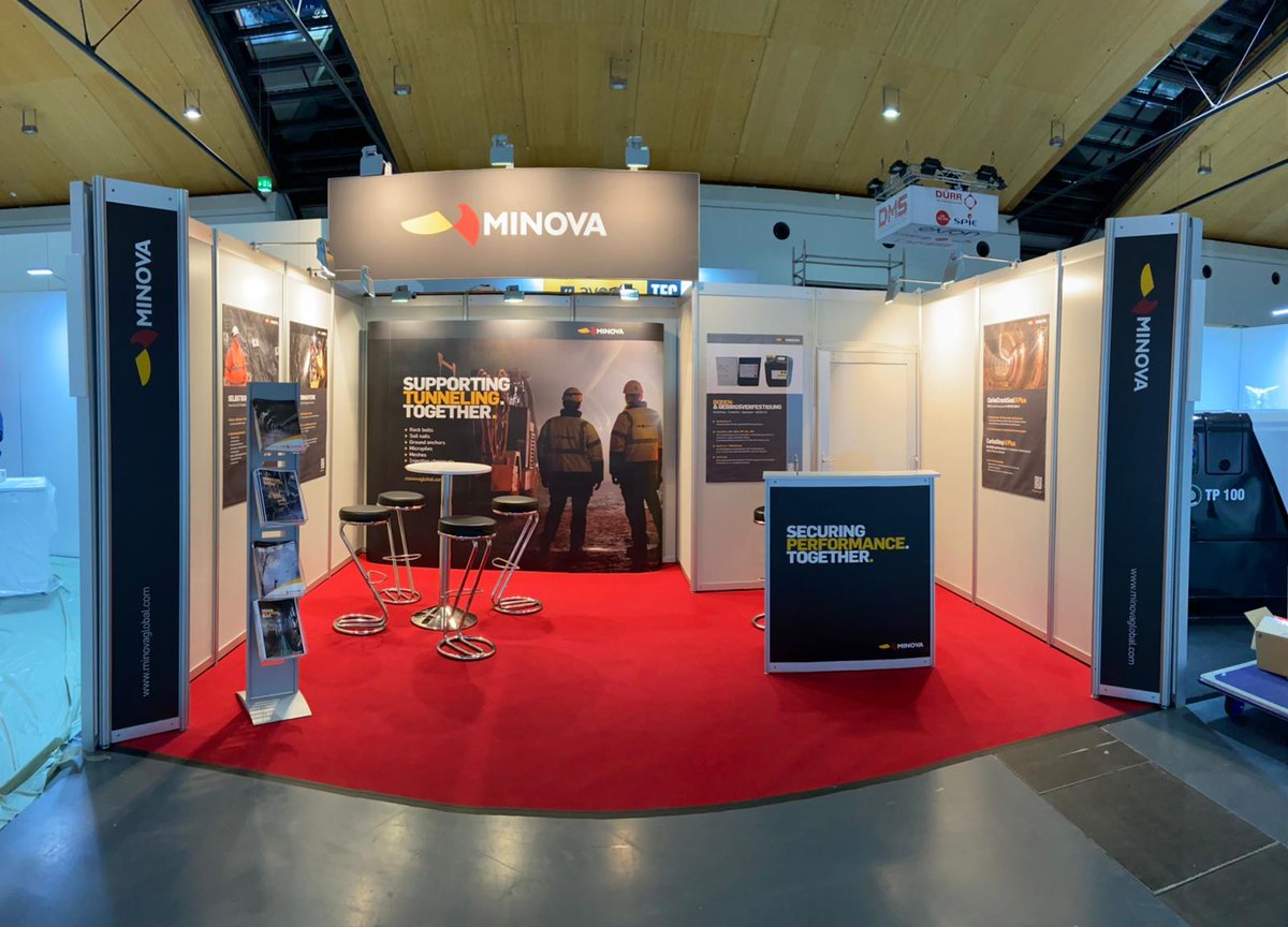 minovaglobal's tweet photo. Our experts had a successful first day at #StuvaExpo 2021 with attendees visiting our booth to discuss their Tunneling and construction ground support requirements. Meet us today to see our extensive portfolio of #rockbolts, #soilnails, #groundanchors and #injectionchemicals. https://t.co/JoBV1DNMHc