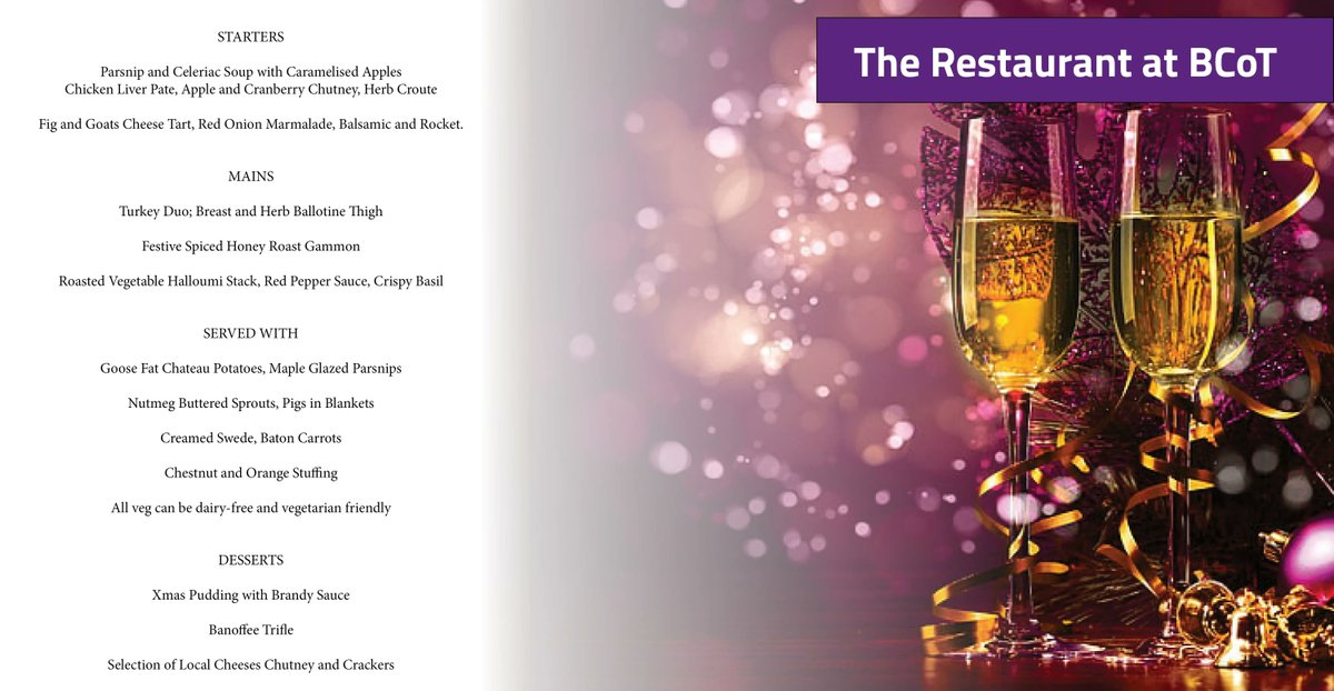 bcot's tweet photo. 🎄 Christmas is only a month away! 🎄

Why not spend it with your loved ones at @RestaurantBCoT and enjoy our delicious, festive menu.✨

Book now at https://t.co/ADrY1lWYt1 https://t.co/b5TaYUUaWZ