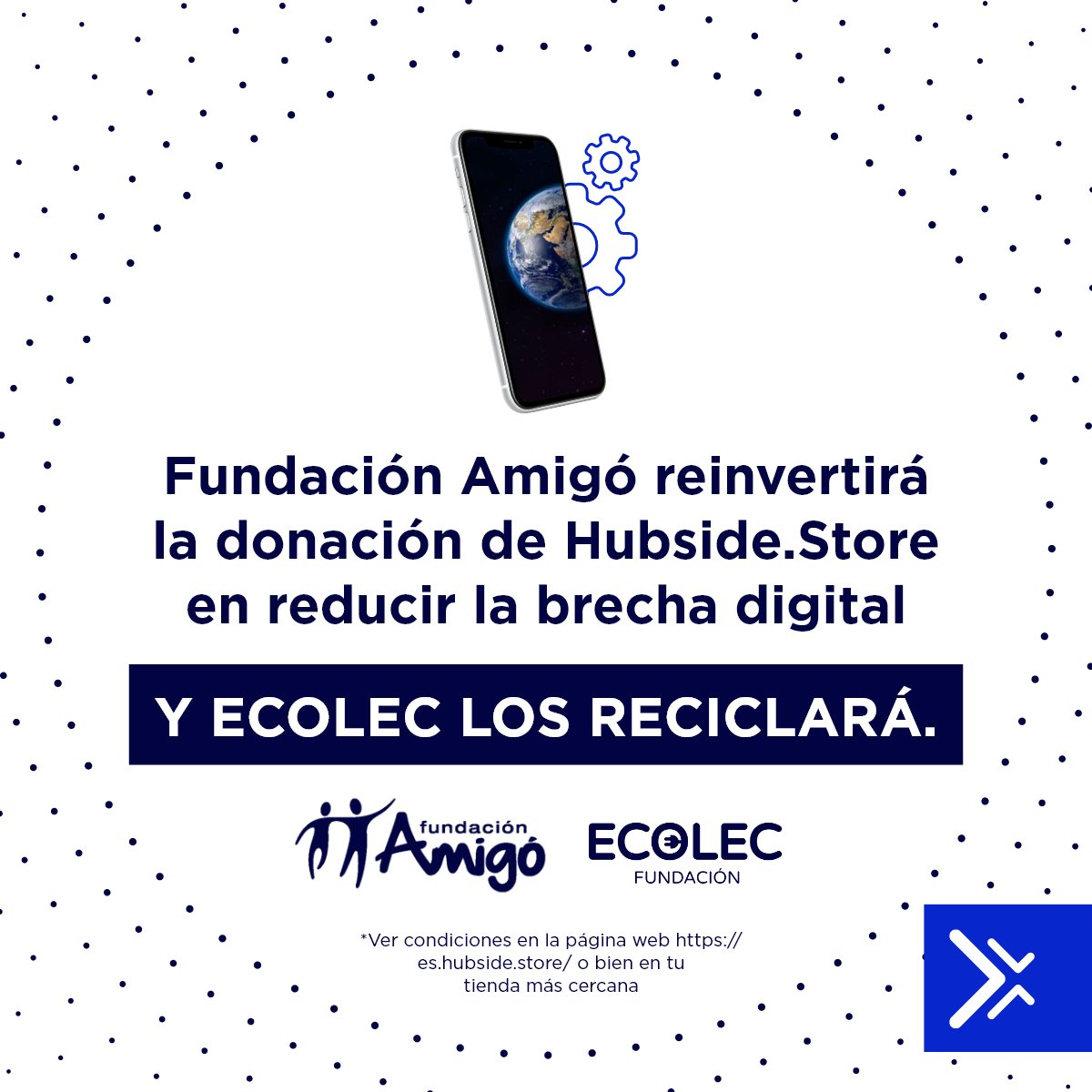 HubsideES's tweet image. [ow.ly/3Sns50GWfYj Change Together]  🤝

Lanzamos nuestro proyecto de recogida y de reciclaje de dispositivos usados en colaboración con @FundacionEcolec y @Fundacion_Amigo ♻️

Desde hoy, en tus tiendas Hubside. Store
ow.ly/QzAc50GWgac