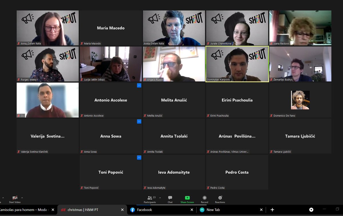 🎉 Last day of SHOUT train the trainers! 

👀 Today's agenda focuses on training higher education Social Sciences and Humanities teachers on how to deliver two educational programmes: one targeted at other SSH teachers and antoher addressing SSH students.