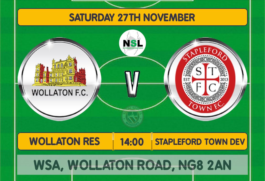 wollatonfc's tweet photo. Wollaton reserves play their second home game of the season this weekend when they face stapleford town development

📆 Saturday 27th November
⚽️ @TownStapleford 
🏆 Nsl foundation Division
🕖 2:00 kick off 
📍 Wsa, Wollaton Road, NG8 2AN
#cmonyousugarbags #UTW⚽️💙 https://t.co/0MWwH1K3wa