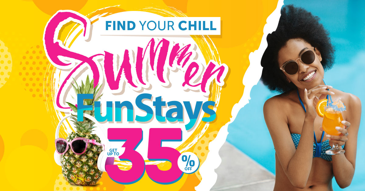 EmperorsPalace's tweet photo. Find your Chill this Summer with up to 𝟯𝟱% 𝗢𝗙𝗙 𝘆𝗼𝘂𝗿 𝘀𝘁𝗮𝘆!
 
Book until 6 Feb 2022 with our #Summer #FunStays and get #Accommodation #Breakfast and a well-deserved #rest

Book: https://t.co/xmzzmpmbLp
Use the code 𝗦𝗨𝗠𝗠𝗘𝗥 to secure this fantastic rate. https://t.co/AJZpixkqYc