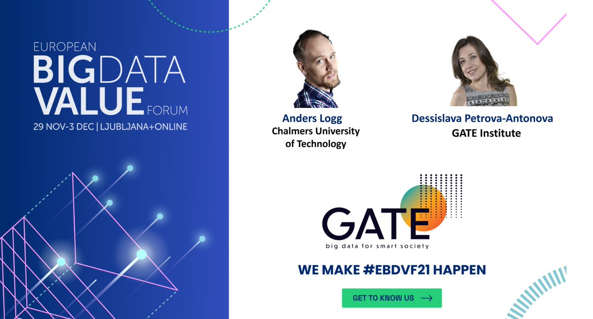 GATE (@gate_coe) on Twitter photo Dessislava Petrova-Antonova, <a href="/GATE_CoE/">GATE</a> and Anders Logg, <a href="/chalmersuniv/">Chalmers University of Technology</a>, will speak at the GATE session “Data Spaces Enabling City Digital Twins” -online on December 2, 2021 (11.00 – 12.00 CET) as part of the European Big Data Value Forum (#EBDVF21).
👉european-big-data-value-forum.eu Dessislava Petrova-Antonova, <a href="/GATE_CoE/">GATE</a> and Anders Logg, <a href="/chalmersuniv/">Chalmers University of Technology</a>, will speak at the GATE session “Data Spaces Enabling City Digital Twins” -online on December 2, 2021 (11.00 – 12.00 CET) as part of the European Big Data Value Forum (#EBDVF21).
👉european-big-data-value-forum.eu