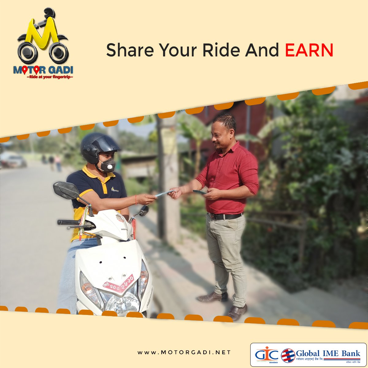 Share Your Ride And #EARN.
➡️Download &amp; Register User app:
bit.ly/Motorgadi
➡️Download &amp; Register Driver app:
bit.ly/MotorgadiDriver
🛵 🛵 🏍️ 🏍️
#MotorGadi #RideSharing #Smartpeople #Emergency
#AirportService #itahari #Biratnagar #Dharan #Damak #Birtamod
#Pokhara #Birgunj