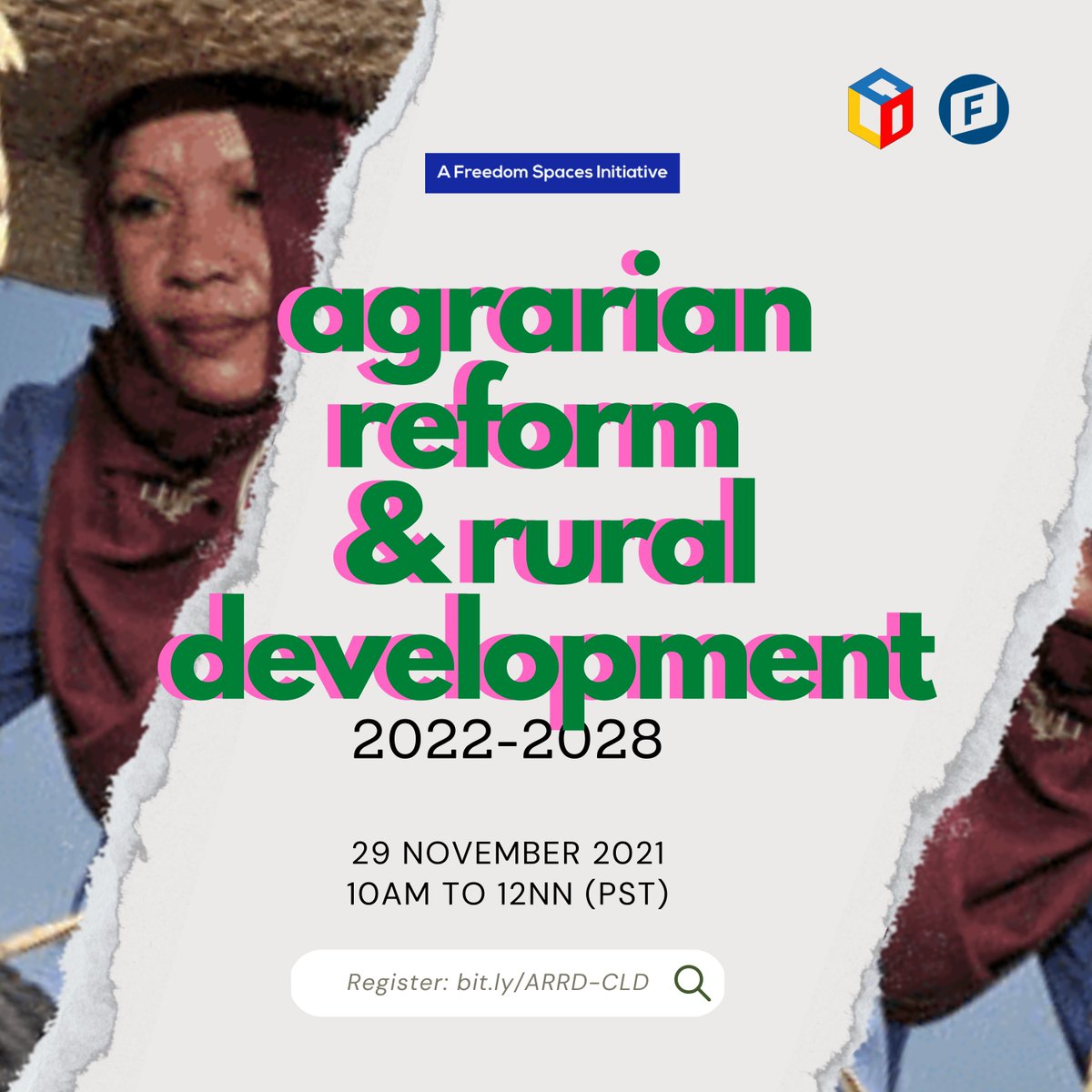 cldphilippines's tweet photo. Usapang food security at farmers naman tayo!
Agrarian Reform & Rural Development, 2022-2028
📆 29 Nov 2021, Mon.
⏰ 10am to 12nn (PST)
Register: https://t.co/gFpdo7QCCI
Sisiguraduhin nating walang maiiwan sa laylayan.
Mabuhay ang mga magsasakang Pilipino!
#ARRD #MAGSASAKA https://t.co/ZrL171wEp4