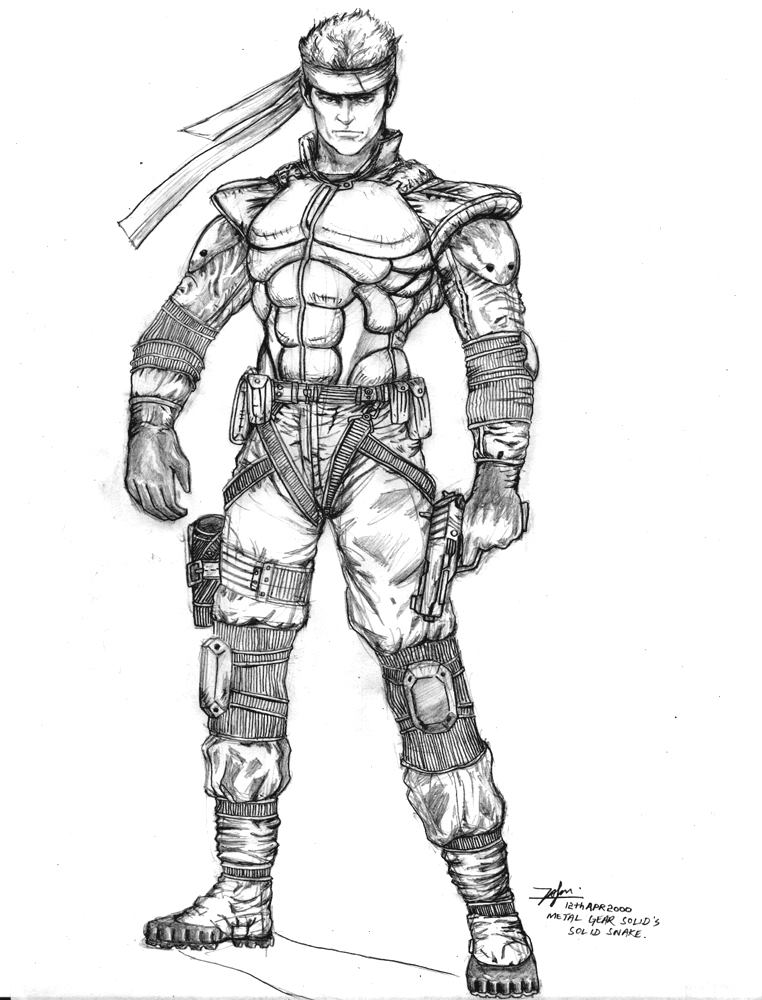 Metal Gear Solid 3 Snake EaterBig Boss Sketch by Johnboy1987 on DeviantArt