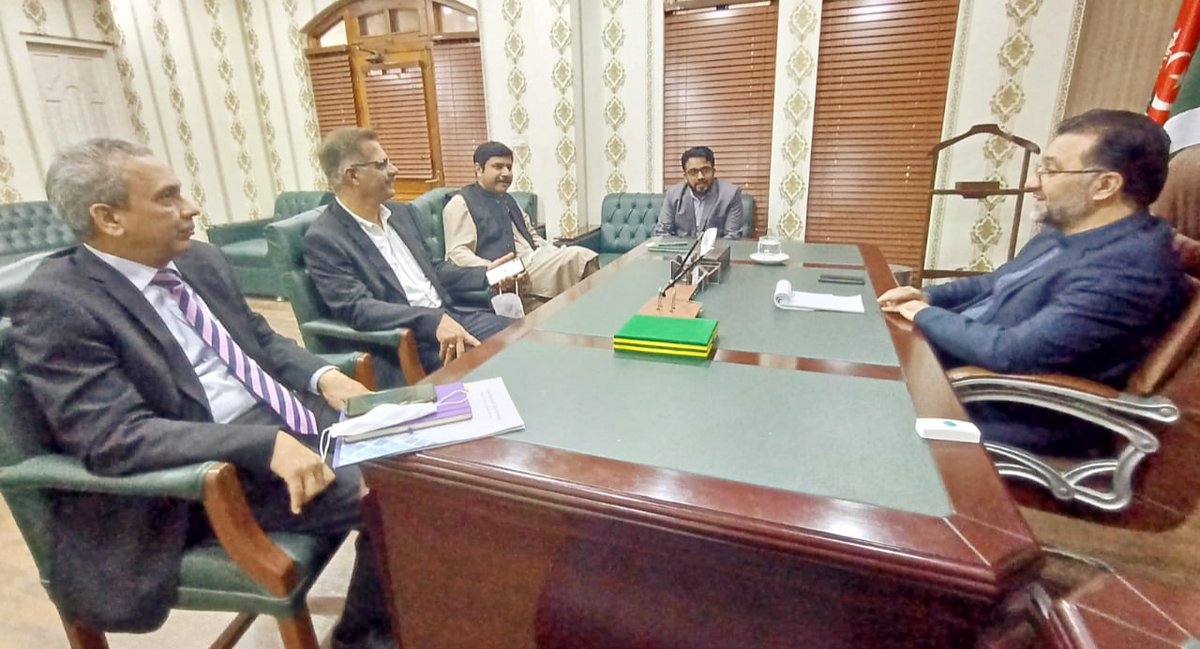 SNGPakistan's tweet photo. SNG Team chaired by Mujib Khan, Project Director, met Advisor on Excise & Taxation, Khyber Pakhtunkhwa @Khaliqur589 and Secretary ET&NC to discuss and review the strategic reforms in the dept with technical assistance from @FCDOGovUK funded SNG Program. #BetterServiceDelivery https://t.co/wiZZwr9SAt