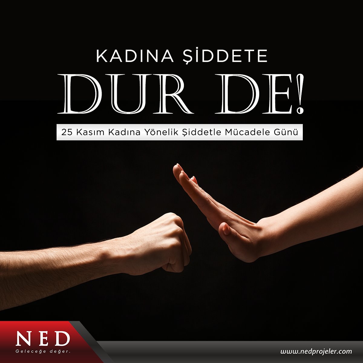 nedprojeler's tweet photo. Kadına yönelik şiddetin her türlüsü bir insanlık suçudur. Bu suça ortak olmayın. 25 Kasım Kadına Yönelik Şiddetle Mücadele Günü.

#nedprojeler #nedimoğullarıinşaat #nedimoğulları #25kasımkadınayönelikşiddetlemücadelegünü https://t.co/ln8c14jm7c