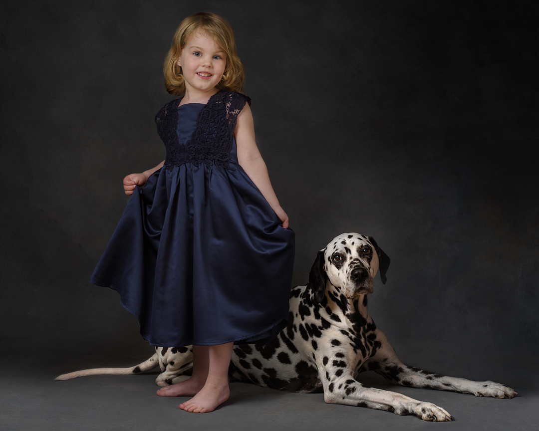 I'm always searching for that touch of the magical - a connection to wonder that we felt when we were children, the feeling that more than we know is possible. 

I just love the expression in this image of both girl and dalmatian. A knowing joyfulness, a moment of connection. 

T