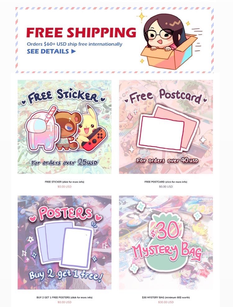 Shop update is now live! ☺️ https://t.co/z6d4BAKPWU
Here's my current promos! 