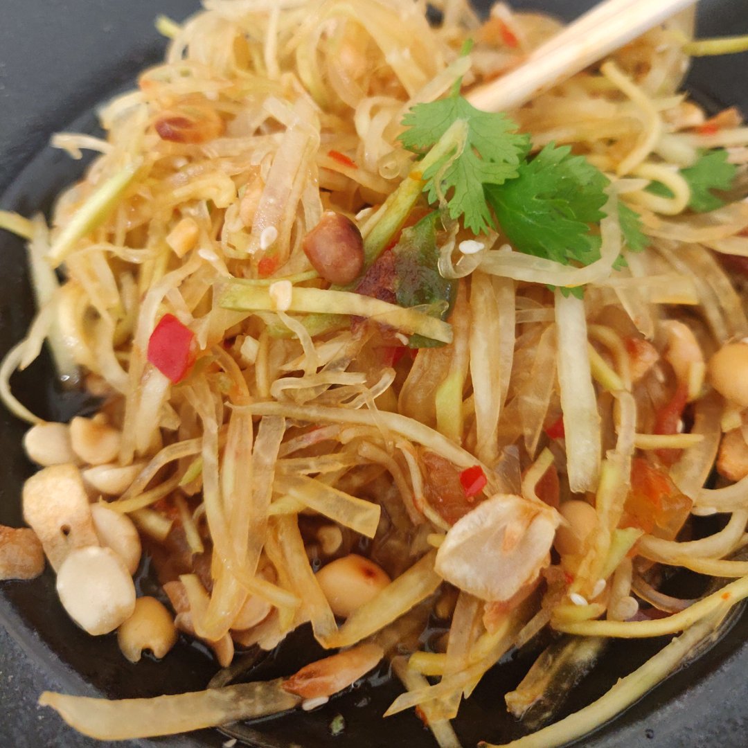 The crunch and the freshness of a Som Tam salad is unparalleled. Most of our patrons always dig into it first, as it sets the tone for a flavour heavy meal of meats, curries and rice. 🥗

Visit our restaurants at UB City and Indiranagar today. 

#PanAsian #Salad #Crunch #Texture