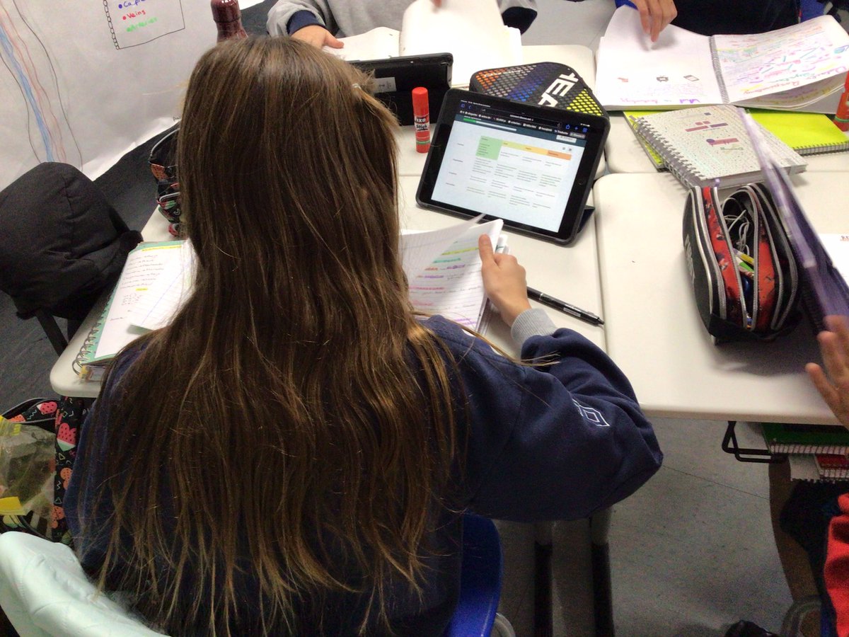 GloriaCampillo2's tweet photo. @Colegio_Brains Year six #Lombillo are self-evaluating their notes and schemes on the body systems. Showing how principled they are being honest with their performance! #IBPYP #pyp https://t.co/m1pI6Etjf4