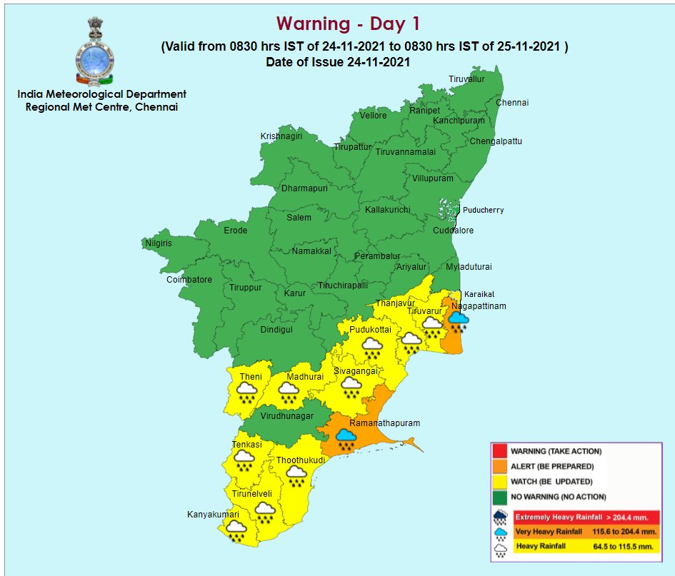 tnsdma's tweet photo. IMD Rainfall warning for next four days https://t.co/Kj50R6fqKc