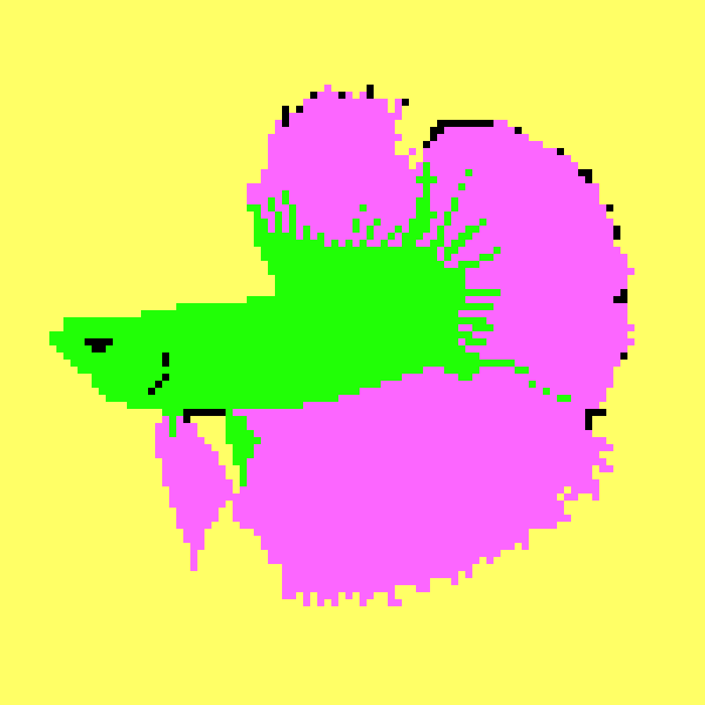 Heliotrope and Harlequin Labyrinth Fish on Laser Lemon Background

opensea.io/assets/matic/0…

#NFT #NFTs #NFTdrop #NFTshill #NFTartist #nftart #PolygonNFTs #PolygonMatic #pixelart #pixelartist #nftcollector #nftcollectors #NFTcollectibles #NFTcollection #NFTcollections