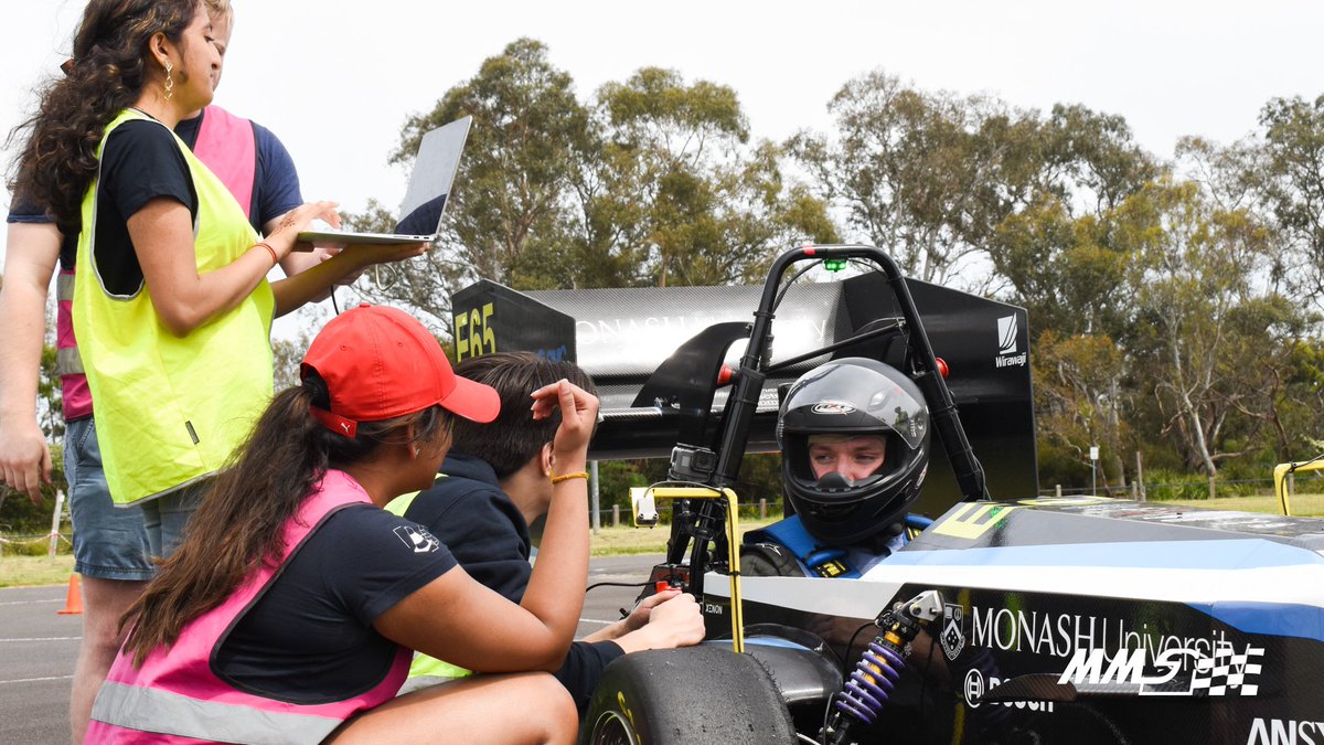 MonashFSAE's tweet photo. We've hit the ground racing with our first testing session since lockdown. Can you guess what speed we're going in this shot? 📸 #formulastudentelectric #testing https://t.co/j3HytxcUjK