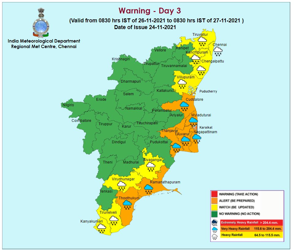 tnsdma's tweet photo. IMD Rainfall warning for next four days https://t.co/Kj50R6fqKc
