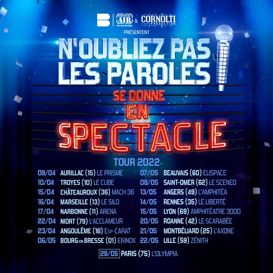 Bonjour à tous, 
Et si on se donnait rdv en avril/mai 2022 pour un spectacle incroyable ? 
Trop hâte ! Vous venez ? ⬇️

Pour les réservations : spectacle.noplp.fr
🎤🎤