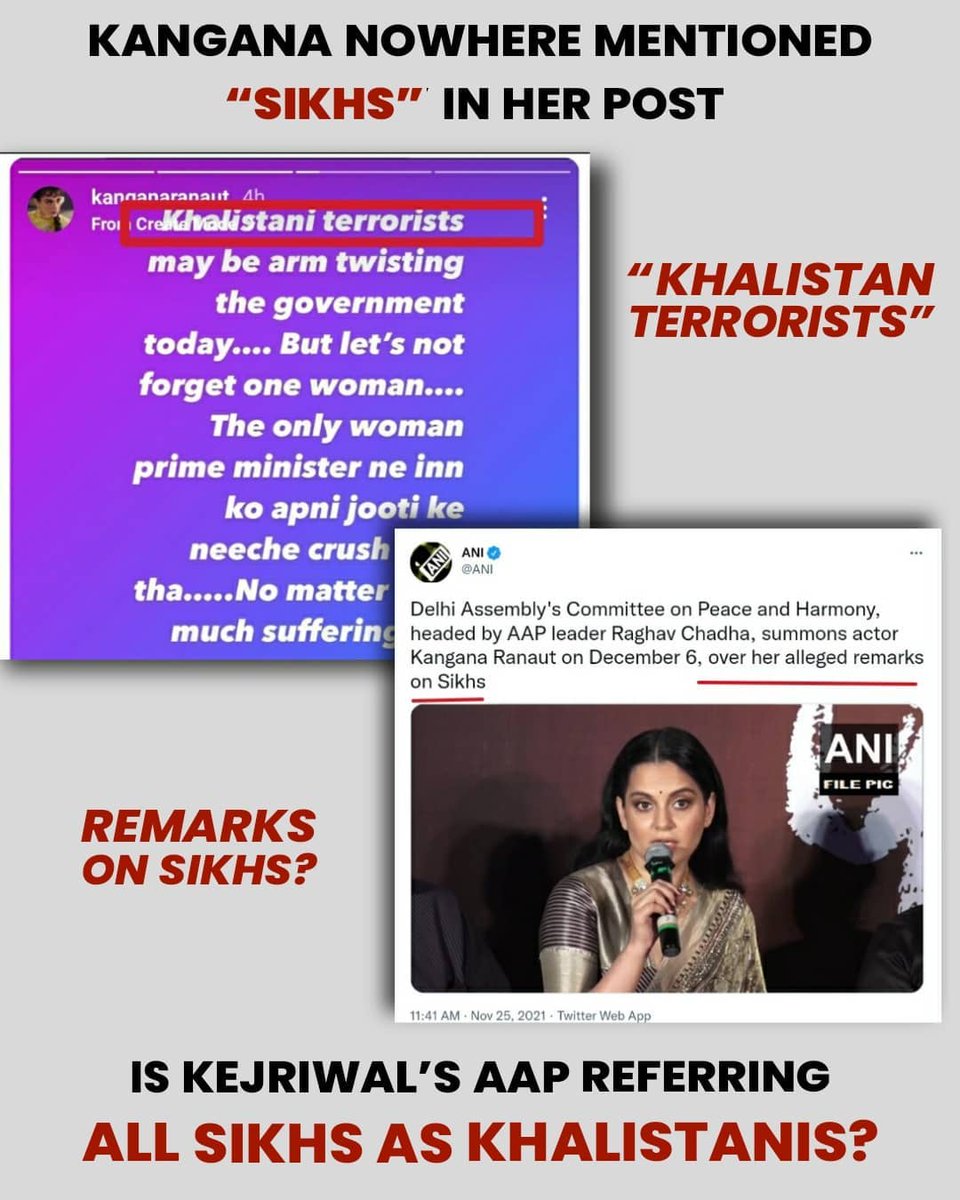 samal_priya's tweet photo. Just bcoz @kanganaranaut speaks direct to the point, so called seculars can't digest it...

#KanganaRanaut #AAP https://t.co/28hCx8C52F